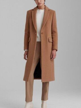 Club monaco wool coat in camel sz S